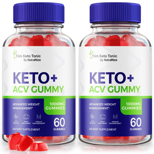 (2 Pack) Trim Keto Tonic Keto ACV Gummies, Trim Keto Tonic Gummies, Trim Keto ACV Supplement, Trim Keto Tonic ACV Gummies for Advanced Weight Loss, Keto + ACV Gummy, TrimKetoTonic Review (120 Gummies)