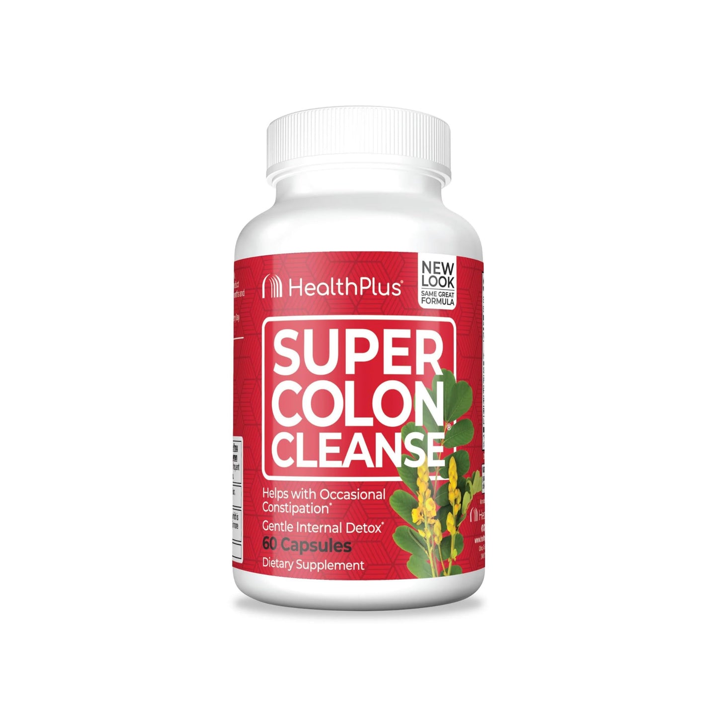 Health Plus Super Colon Cleanse 15 Day Supply of Gentle Gut Cleanse Detox, Psyllium Husk, Probiotics for Constipation Relief & Digestive Support, 60 Capsules