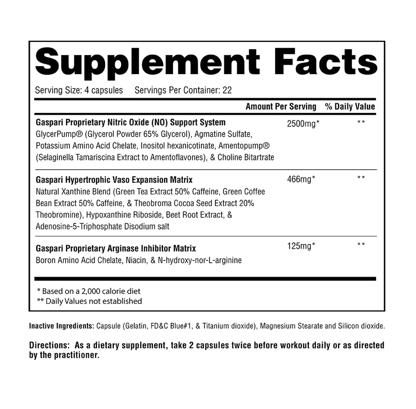 Gaspari Nutrition PlasmaJet, Legendary N.O. Nitric Oxide Maximizer, Increased Lean Mass and Strength, Maximum Vascularity and Vasodilation, 90 Capsule