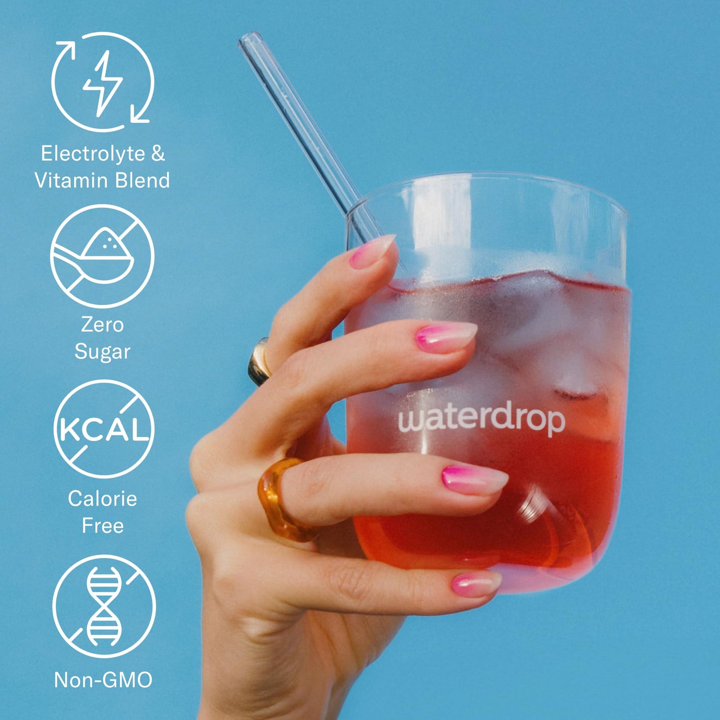 waterdrop Microdrink Iced Tea Sugar Free  Low Calories Water Enhancer with Vitamins Pure Tea Leafs Natural Strong Flavor  MIX 36 Cubes
