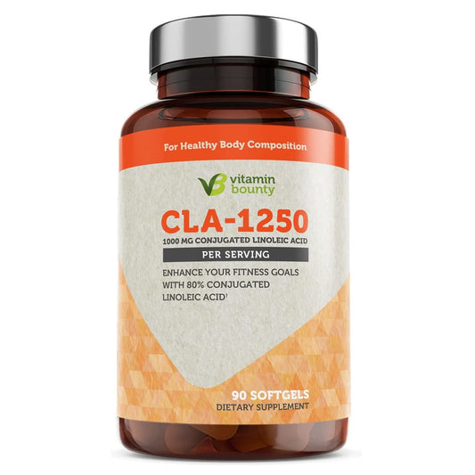 Vitamin Bounty CLA 1250mg - Conjugated Linoleic Acid, CLA for Women and Men, CLA Pills, CLA Capsules, Non Stimulating & Premium Quality - 90 Softgels