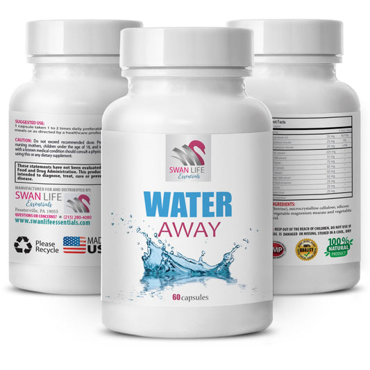 Natural water balance - WATER AWAY - Fluid balance management, Herbal wellness, Diuretic formula, Bloating support, Water support, Natural fluid balance, Diuretic capsules, Diuretic 1Bot 60Caps