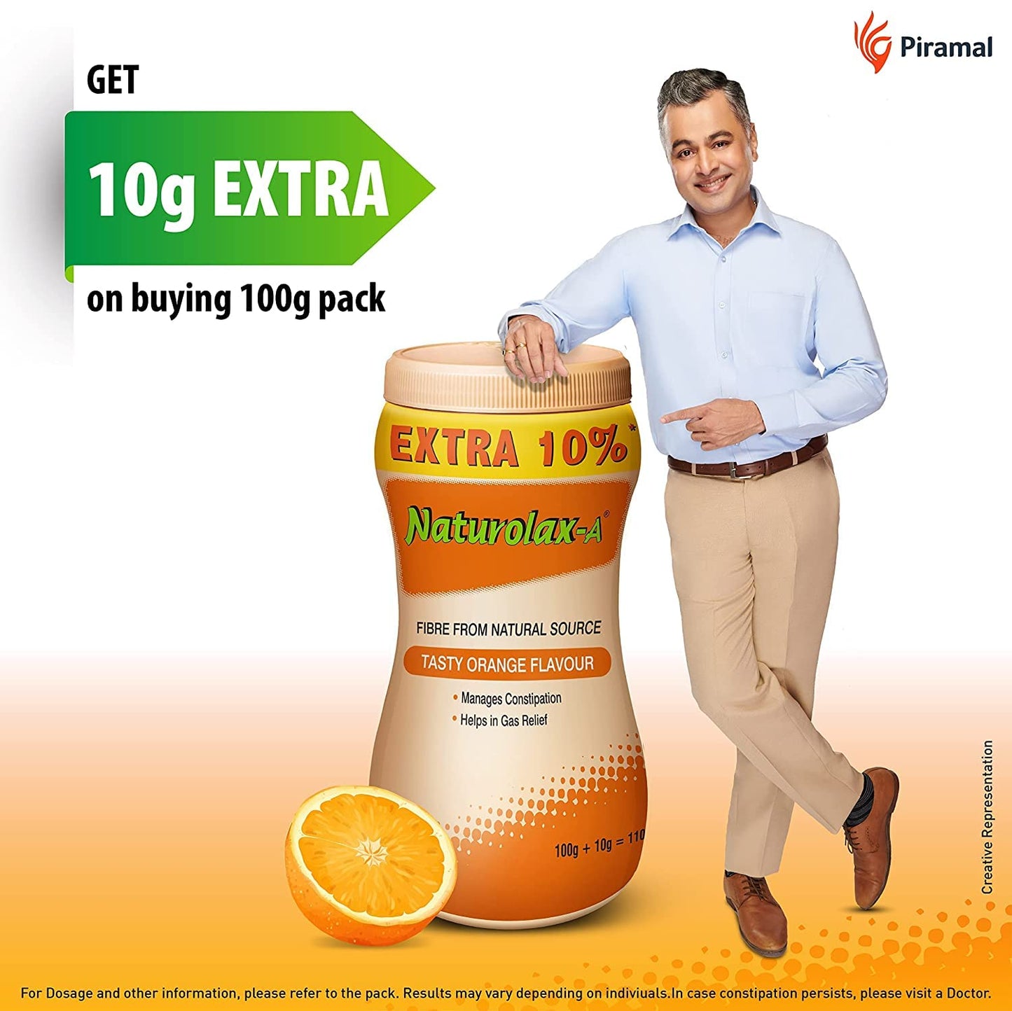 Naturix Naturolax-A Isabgol Husk Powder, Orange, 300 GMS