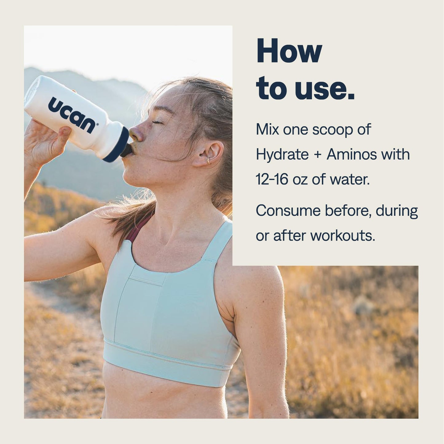 UCAN Hydrate + Aminos, Orange 20 Serving Bag, Keto, Sugar-Free Electrolyte + Muscle Recovery, Essential Electrolytes + EAAs & BCAAs, Non-GMO, Vegan, for Runners, Gym-Goers, Performance Athletes