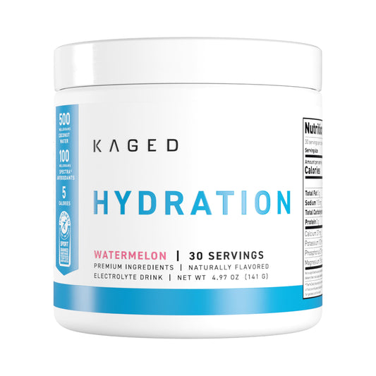 Kaged Electrolyte Hydration Powder | Hydracharge Watermelon | Sports Drink for Men and Women | Pre, Post, Intra Workout Supplement | 30 Servings