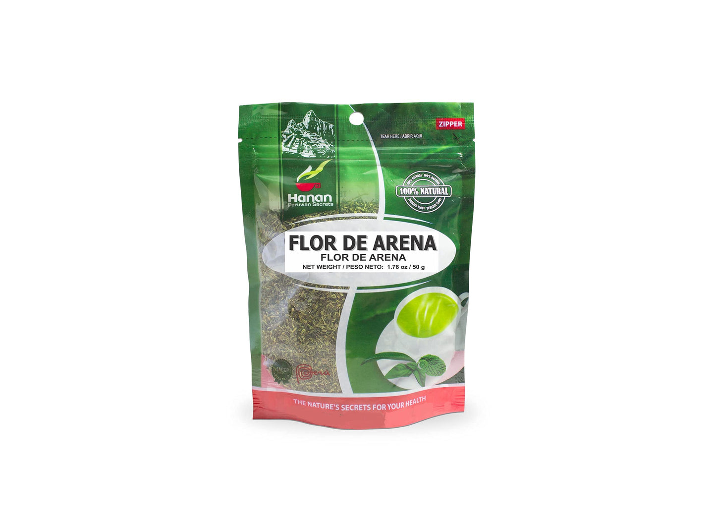 Hanan Peruvian Secrets Flor de Arena| 100% Natural Tiquilia Paronychioides | 1.76oz / 50g | Natural Cleanser & Detoxifier Aid| Promotes Good Digestion (6 Pack)