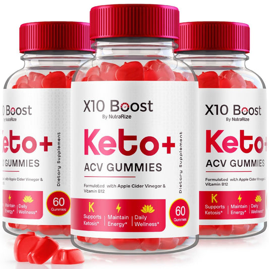 NutraRize (Pack of 3 X10 Boost Keto+ACV Gummies Advanced Weight Loss, Reviews (180 Gummies)