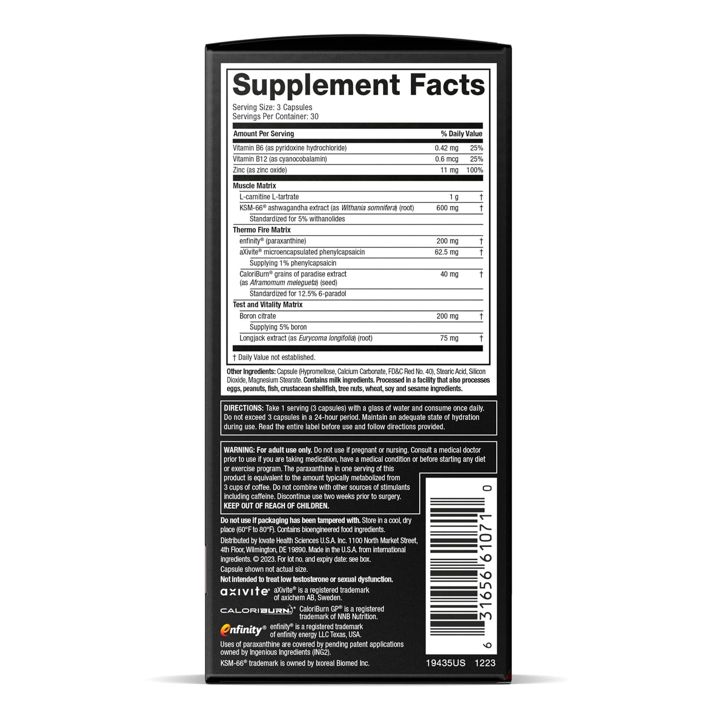 MuscleTech AlphaTest Thermo XTR Thermogenic Testosterone Booster| Muscle & Strength Builder for Men | Workout Supplement | 90 Capsules | 30 Servings