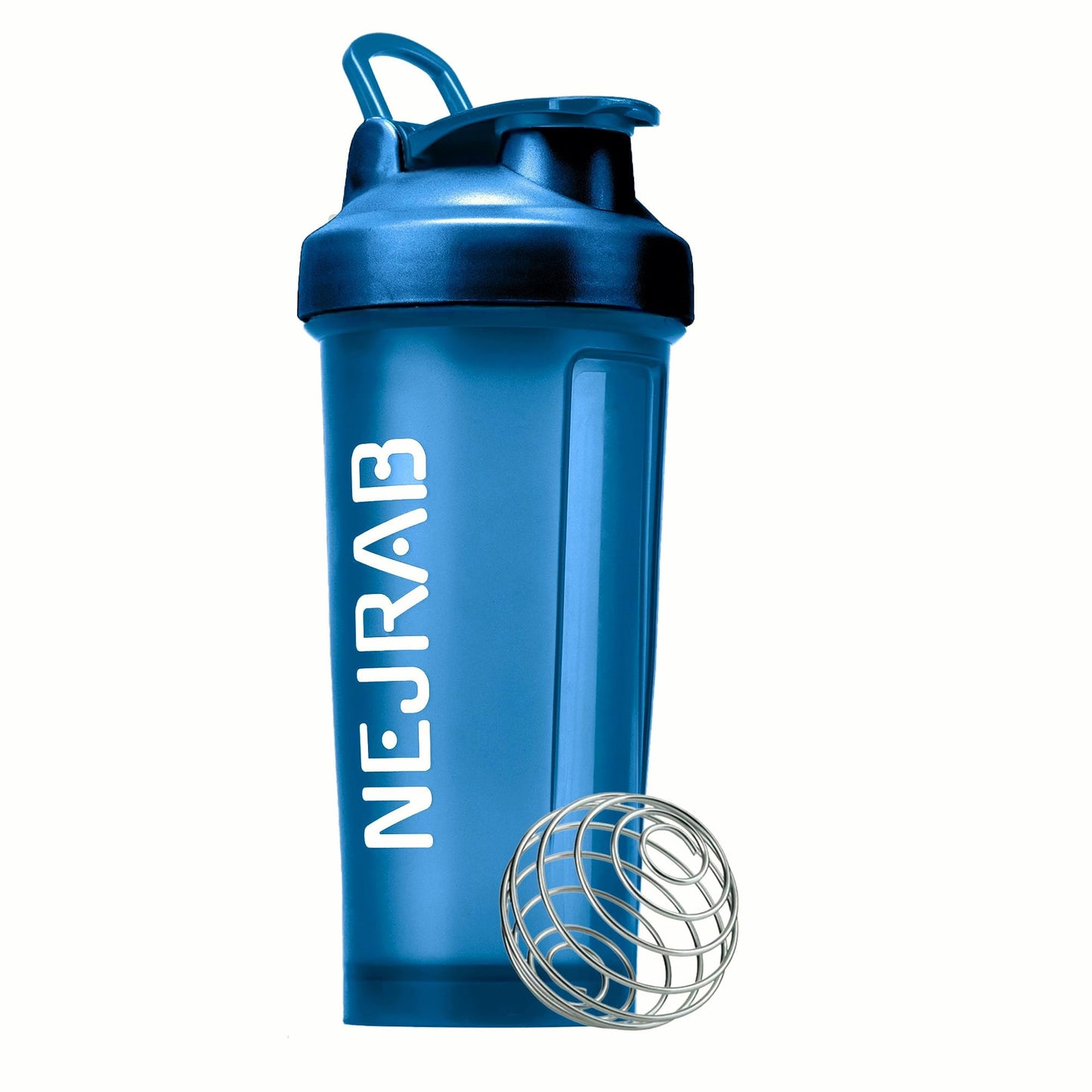 NEJRAB Protein Shaker Bottle - Sports Blender Bottles for Protein Mixes and Shakes - 28 Oz, Leak-Proof, shaker cups for protein shakes - Gym, Fitness, Pre-workout (Blue), NJB 28-Oz, Medium