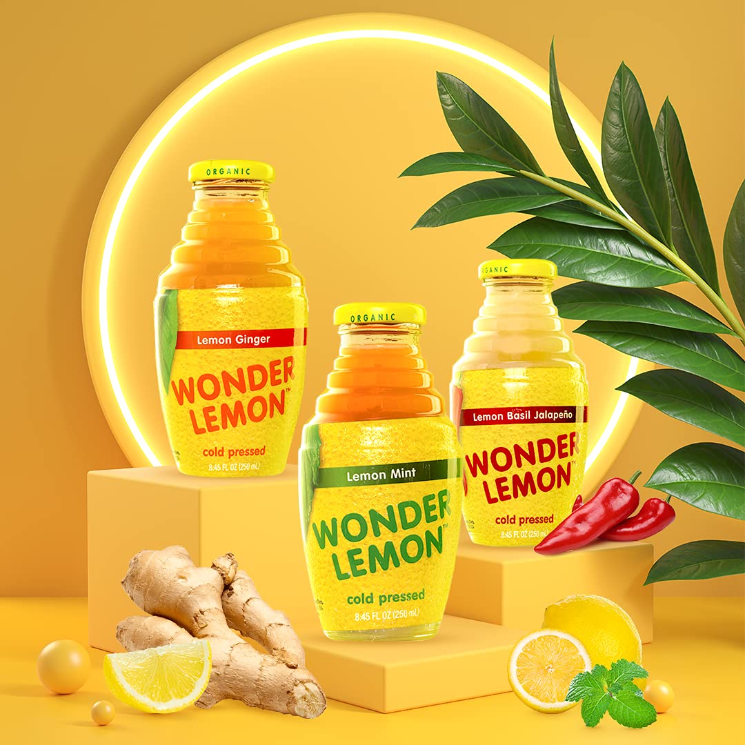 Wonder Lemon Organic Lemon Cold Pressed Juice Variety Pack 845oz 6 Pack