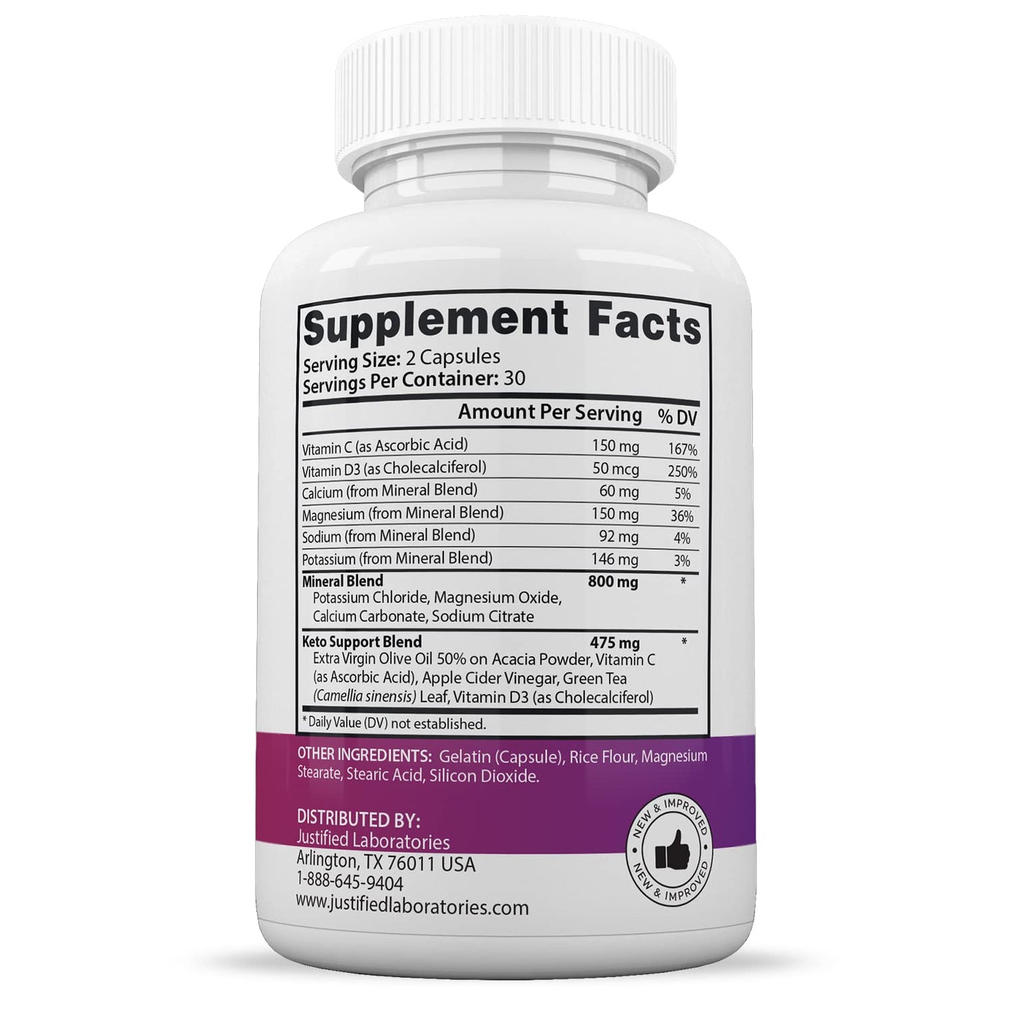 Justified Laboratories Xtreme Fit Keto ACV Gummies 1000MG + Keto ACV Pills 1275MG