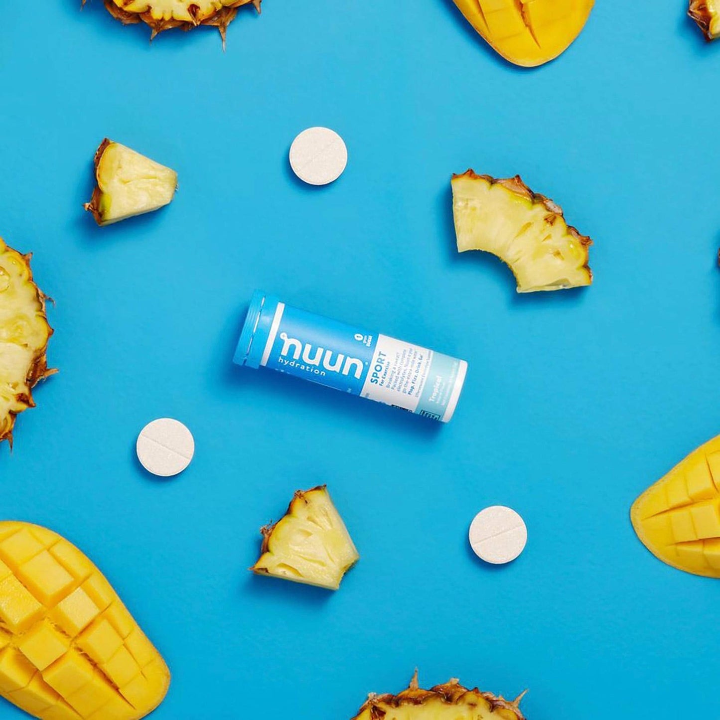 Nuun Active: Tropical Fruit Electrolyte Enhanced Drink Tabs (2 Tubes of 10 Tabs)