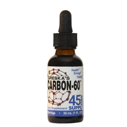 Greska's Carbon-60™ 45-Day Supply, Food-Grade, All-Natural, Organic Ingredients