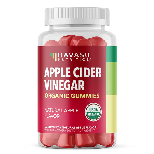 Apple Cider Vinegar Gummies - Organic ACV Vitamins for Digestive Health, Metabolism & Gut Support - 60 Count - Vegan, Non-GMO, Gluten-Free - Delicious Flavor & No Harsh Taste - 1 Month Supply