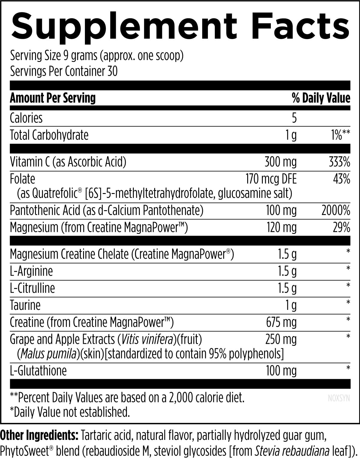 Designs for Health NOx Synergy - Drink Mix Powder to Support Healthy Nitric Oxide Levels - L-Arginine, Creatine, L-Citrulline + More - Pre Workout - Grape Flavor (30 Servings / 270g)