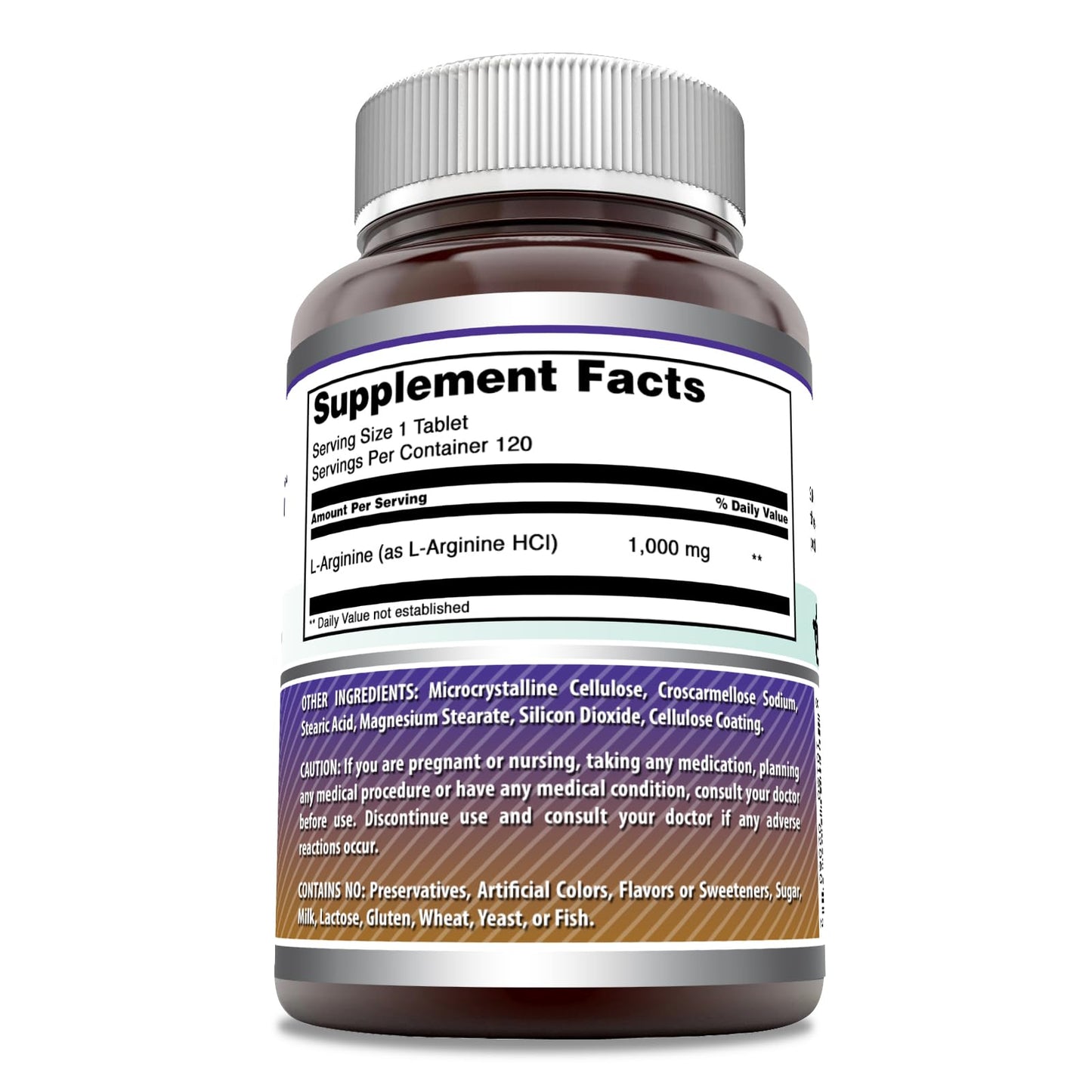 Amazing Formulas L-Arginine Supplement | 1000 Mg Per Serving | Tablets | Amino Acid Supplement for Women & Men | Non-GMO | Gluten Free | Made in USA (120 Count | 2 Pack)