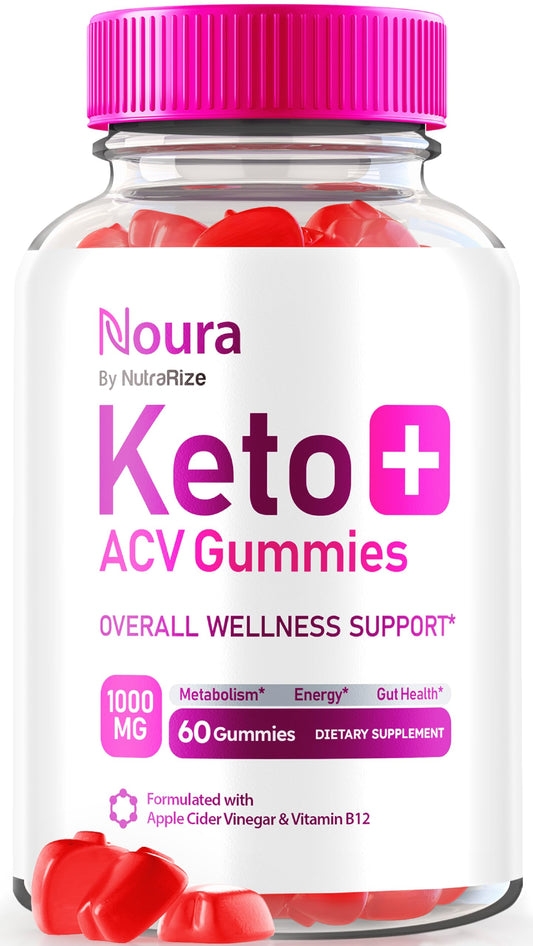 NutraRize Noura Keto+ACV Gummies, Official Keto Supplement, All Natural, Apple Cider Vinegar Reviews (60 Gummies)