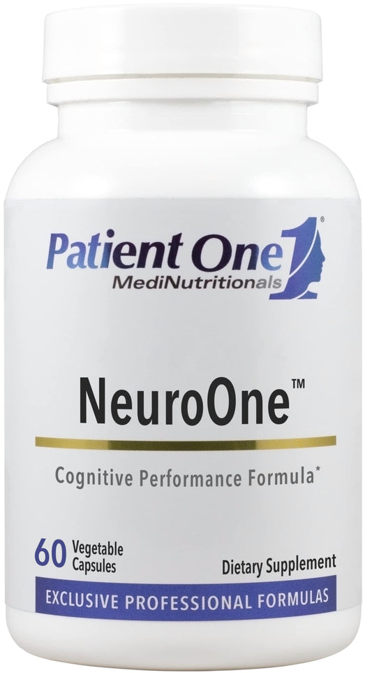 Patient One NeuroOne | Supplement to Support Memory, Cognition, Mood and Focus* | with Citicoline, Acetyl-L-Carnitine, Gingko and More | 60 Capsules