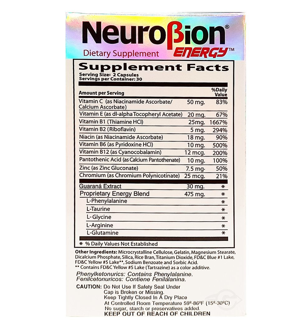 Neurobion, Energy Amino Acids, 60 Count (Pack of 3)
