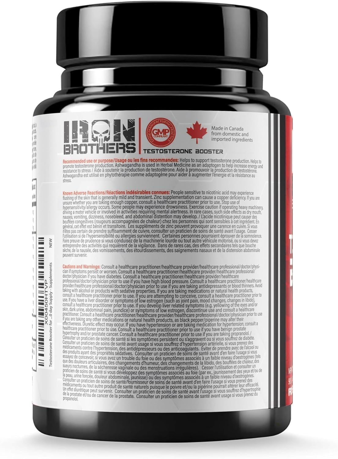 Iron Brothers Supplements Testosterone Booster for Men, 90 Capsules | Testosterone Supplements for Men to Enhance Muscle Growth | Estrogen Blocker | Promotes Fat Loss & Increase Performance - 30 Days