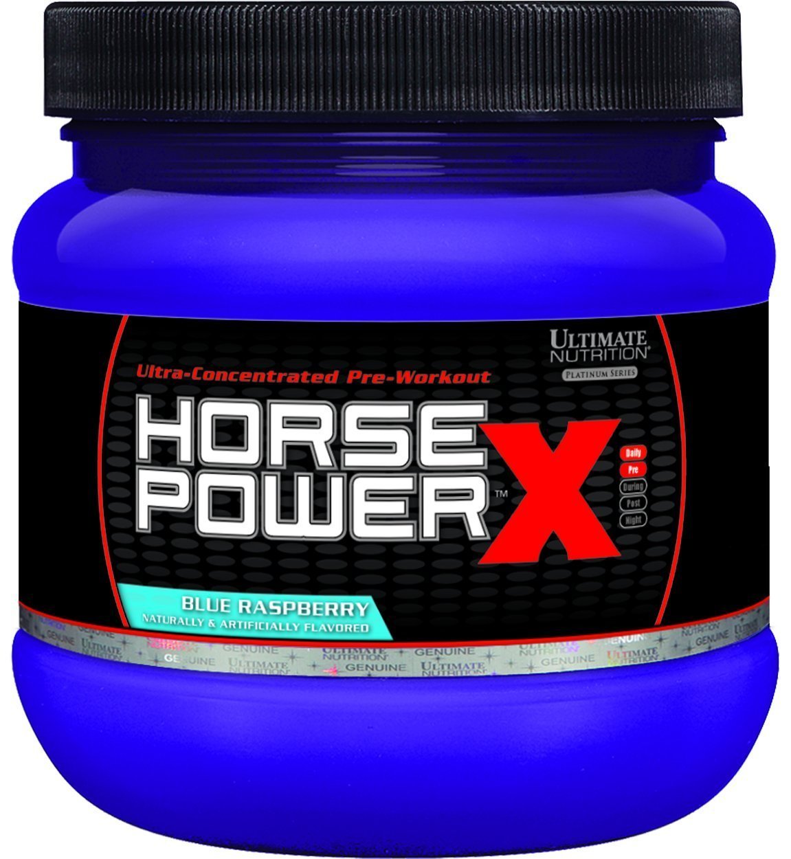 Ultimate Nutrition Horsepower X Advanced Preworkout Supplement with Creatine and Vitamin B12, 45 Servings, Blue Raspberry