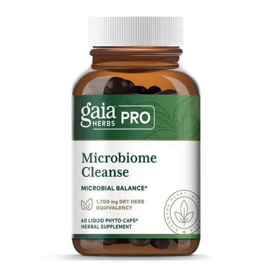 Gaia Herbs Pro Microbiome Cleanse - Digestive Health Support Supplement* - GI Health Supplement* with Oregano Leaf, Peppermint Leaf Essential Oil & Sweet Wormwood - 60 Liquid Phyto-Caps (60 Servings)