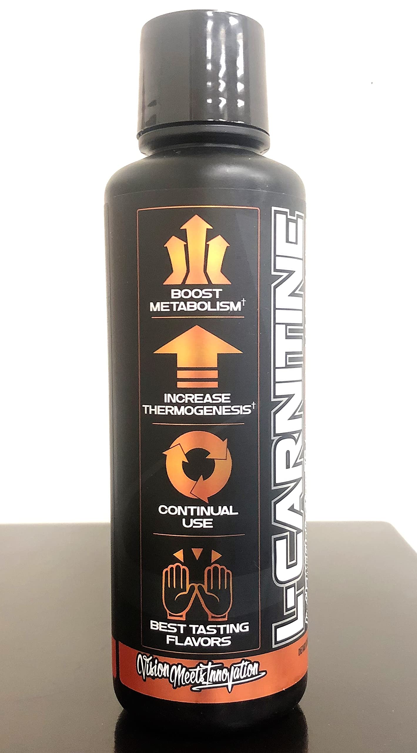 VMI Sports L-Carnitine 1500 Heat Stimulant Free Thermogenic Metabolic Support & Fat Loss for Men & Women | 1500mg L-Carnitine | Convenient Liquid (Peach Mango)