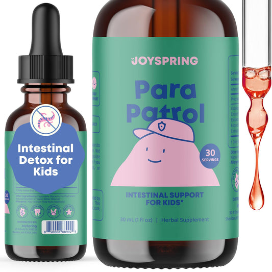 JoySpring Kids' Liquid Cleanse - Natural Liquid Detox, Alcohol-Free Supplement for Digestive Health (1 fl oz) 30 Servings