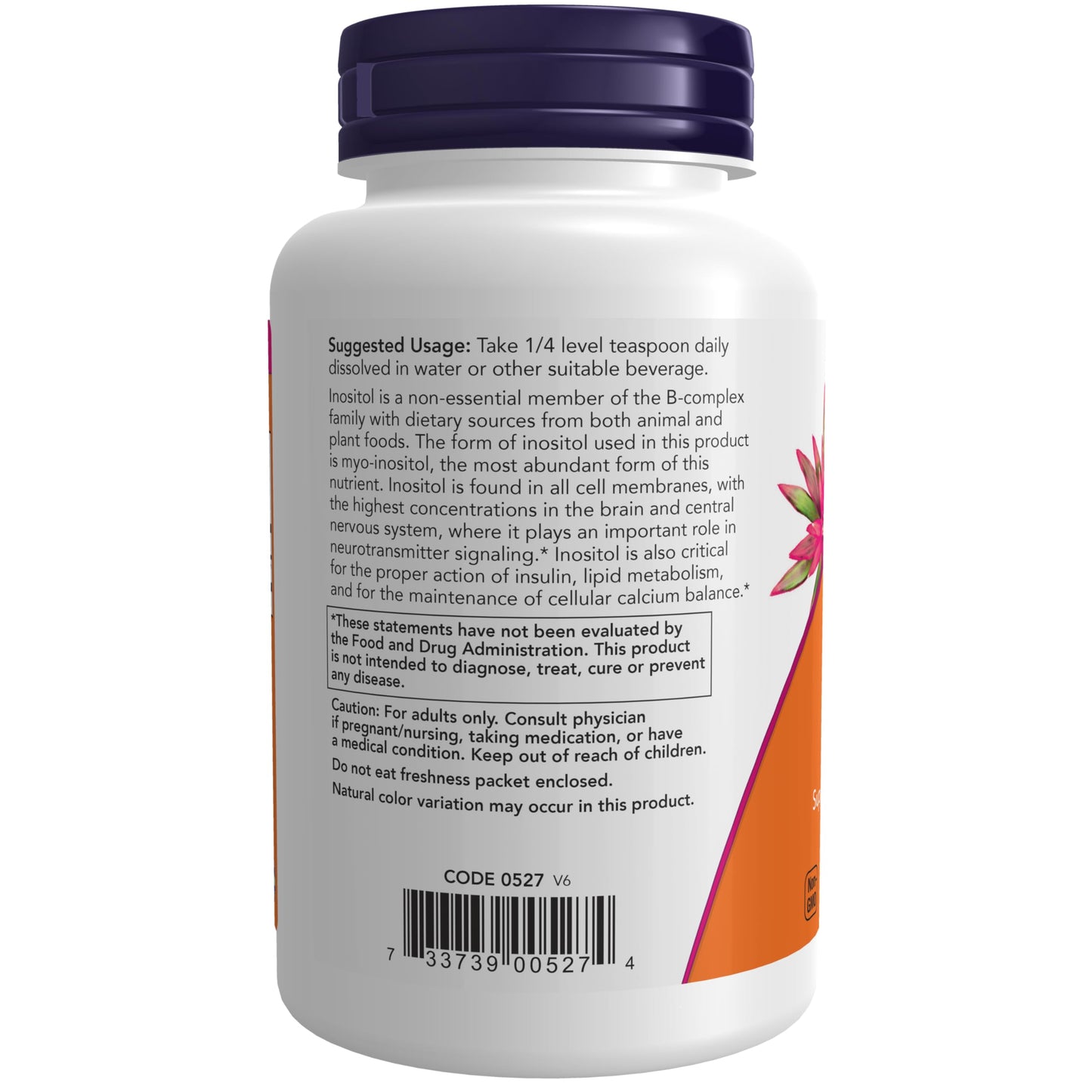 NOW Foods Supplements, Inositol Powder, Neurotransmitter Signaling*, Cellular Health*, 4-Ounce