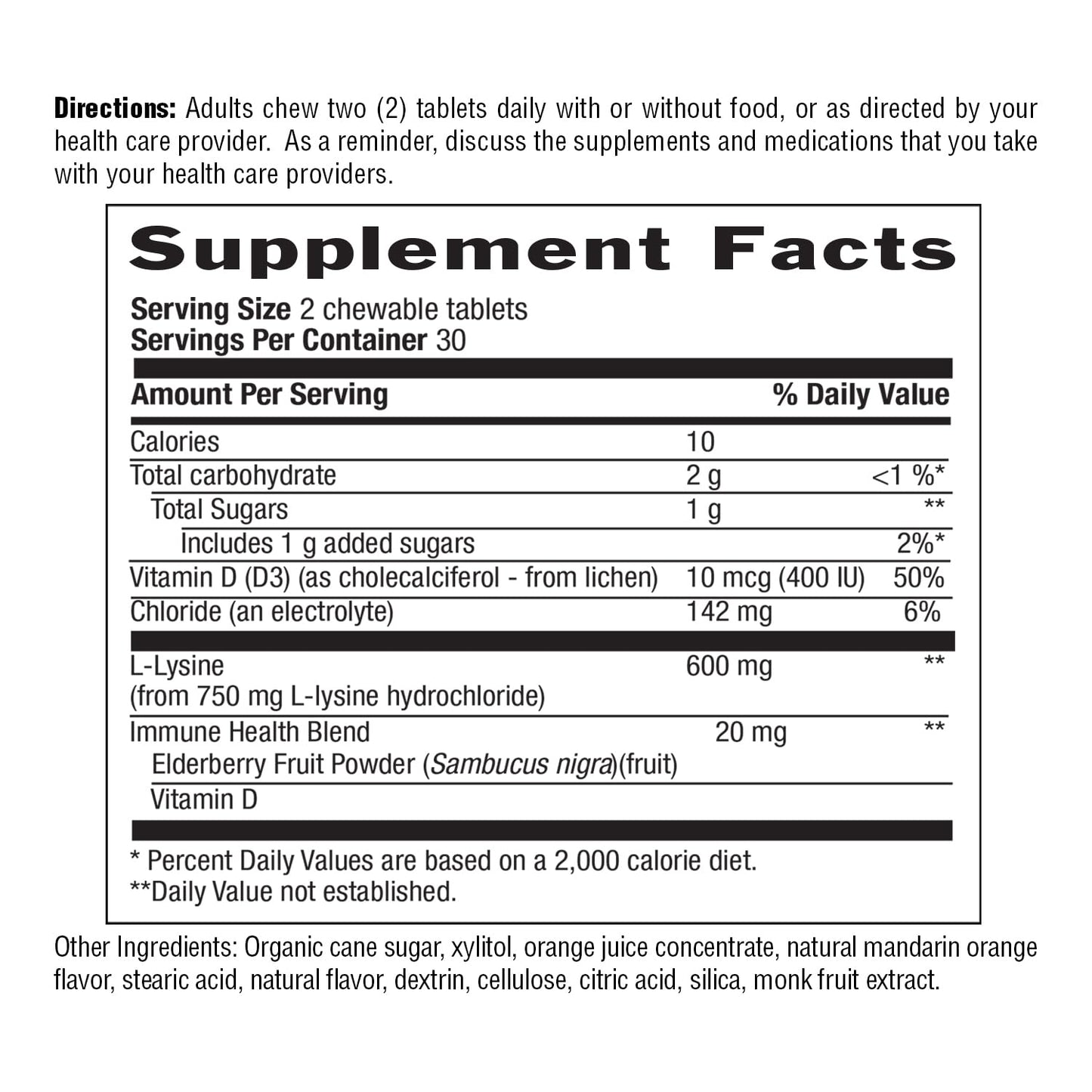Country Life Chewable L-Lysine Supplement with Vitamin D and Elderberry, Immune Support and Collagen Renewal for Skin Tissue, Ideal for Adults
