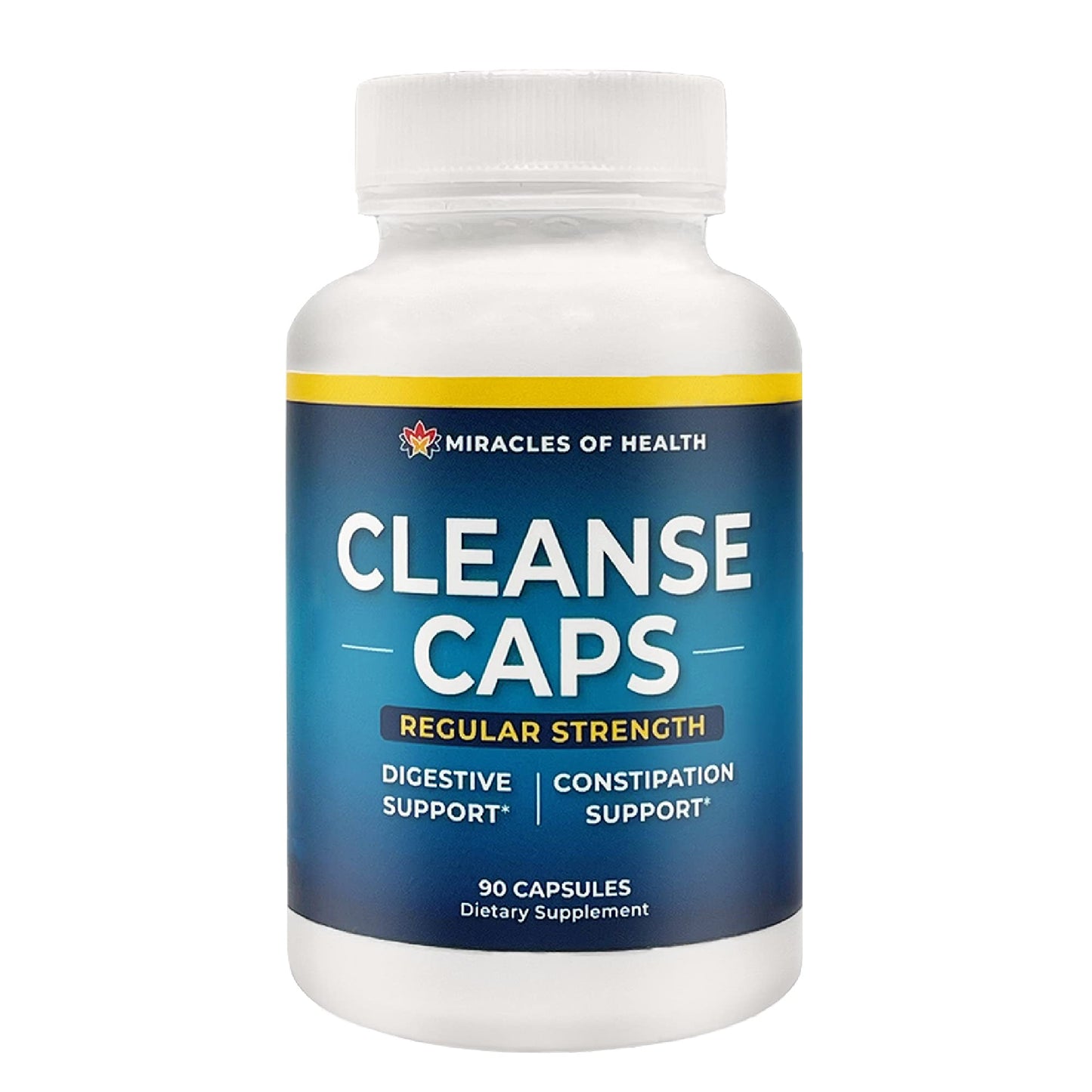 Miracles of Health Herbal Cleanse Caps - Regular Strength | 100% Natural Laxative and Colon Cleanser