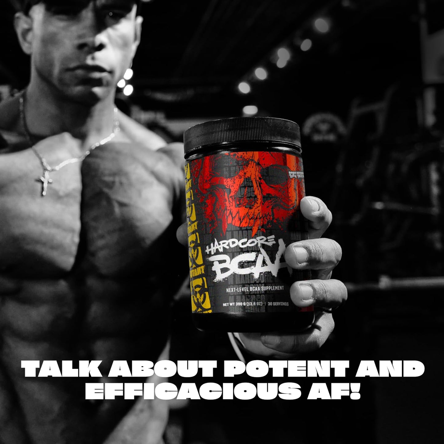 Mutant Hardcore BCAA - Pre, Intra or Post Workout - BCAA Next Level branched-Chain Amino Acids Supplement - Hydration + Recovery - 30 Serving - Grape