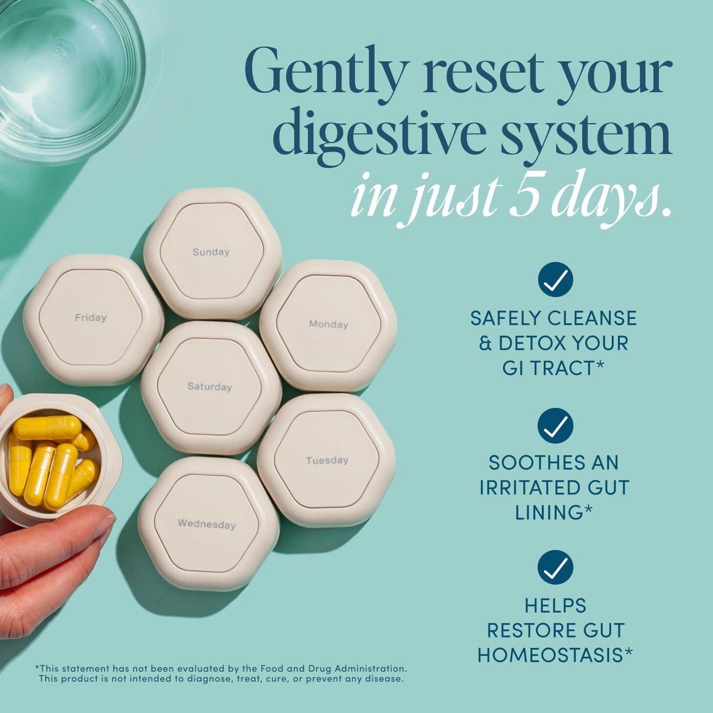 Biome Gut Cleanse Capsules (5 Day Cleanse, 3 Rounds, 90 Capsules) Gut Remedy with Magnesium Citrate, Berberine, Immunolin, L-Glutamine - Reset Digestive System, Rebalance Microbiome (3 Month Supply)