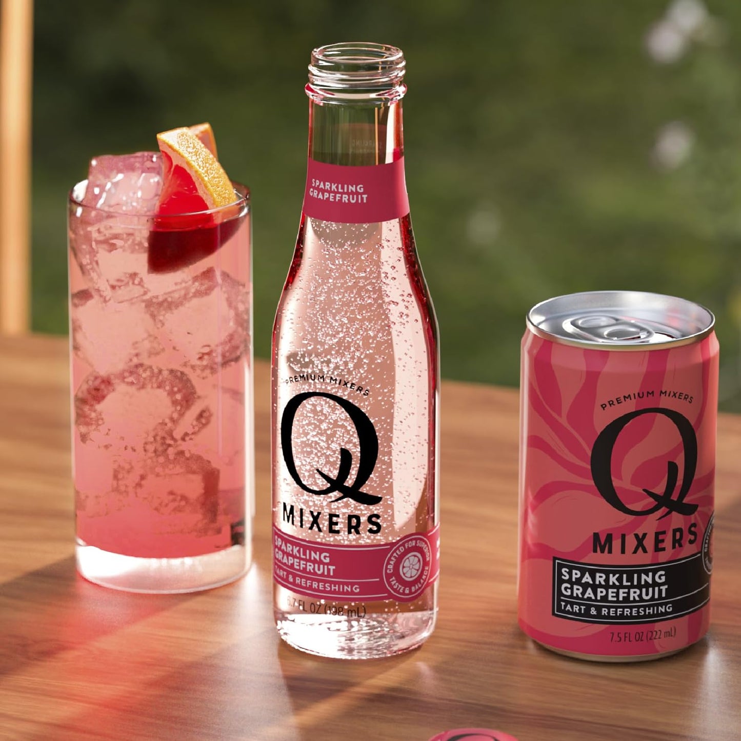 Q Mixers Sparkling Grapefruit Premium Cocktail Mixer Made with Real Ingredients 67oz Bottle  30 PACK