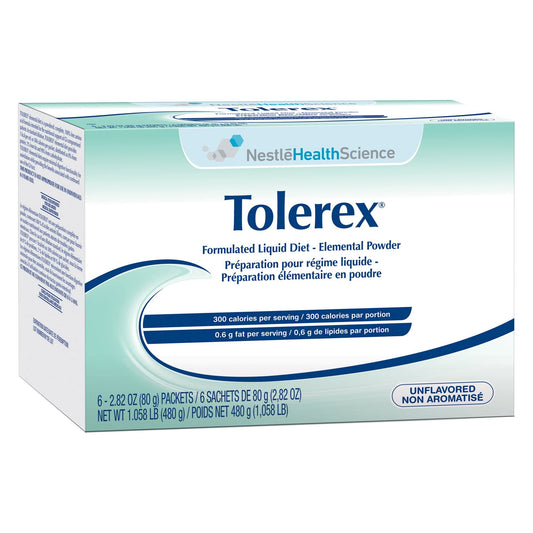 Tolerex-Flavor Unflavored Calories 300 / 300 ml Packaging 2.82 oz Packet - Box of 6