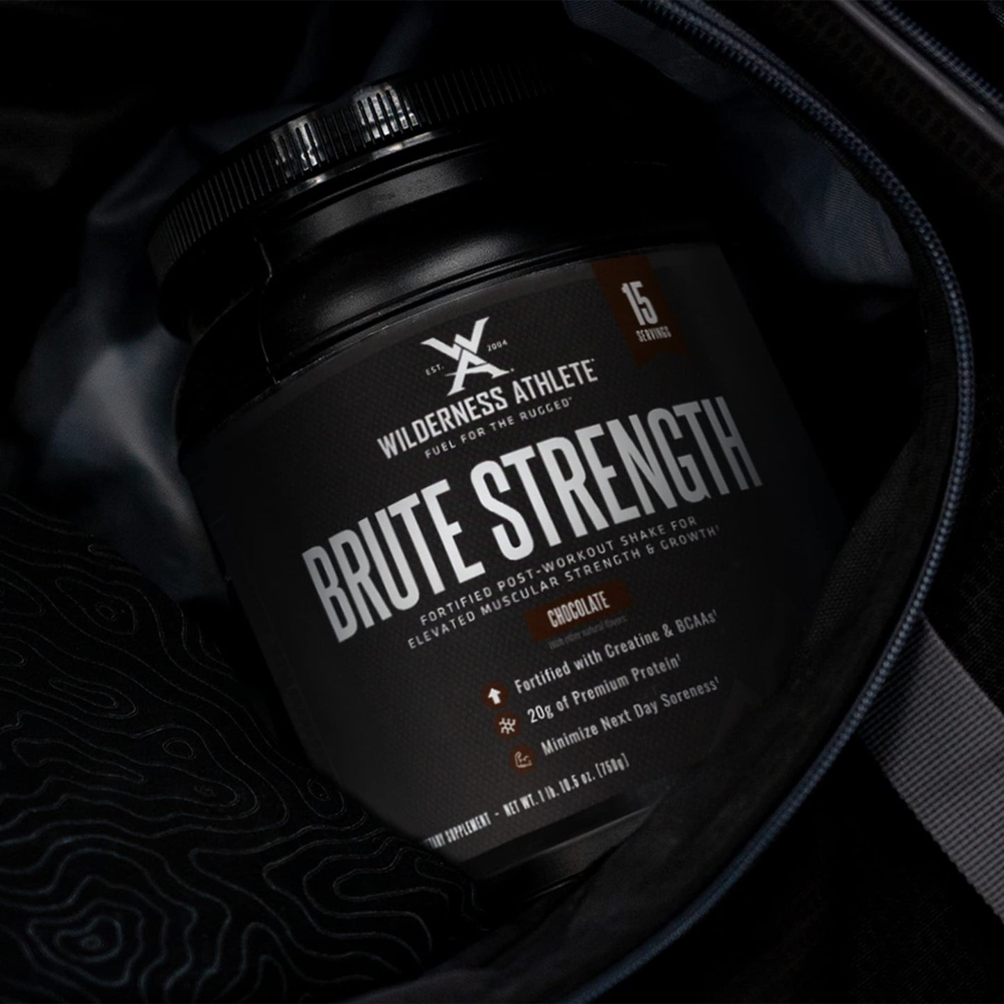 Wilderness Athlete - Brute Strength BCAA Post Workout | BCAA Creatine Workout Powder - Premium Post Workout Recovery Drink | 15 Serving Tub (Apple Pie)