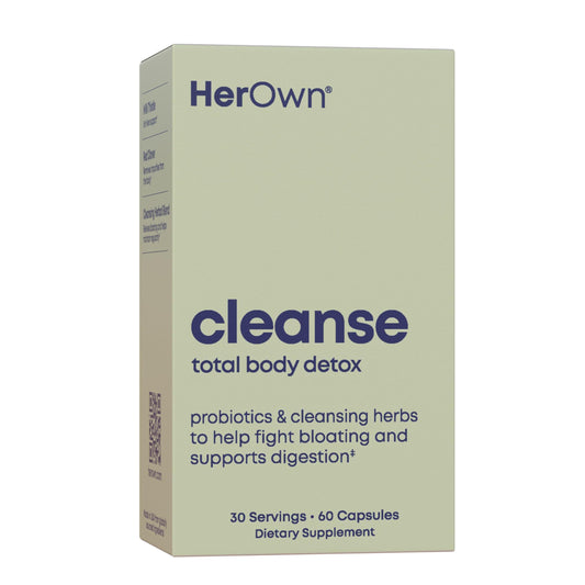 her own Cleanse, Gentle Detox, Supports Healthy Gut, Ocean Algae Cleanse, Prebiotic/Probiotic Blend, Cleansing Herbal Blend, Gluten and Soy Free, Vegan, 60 Capsules, 30 Servings, Multicolor