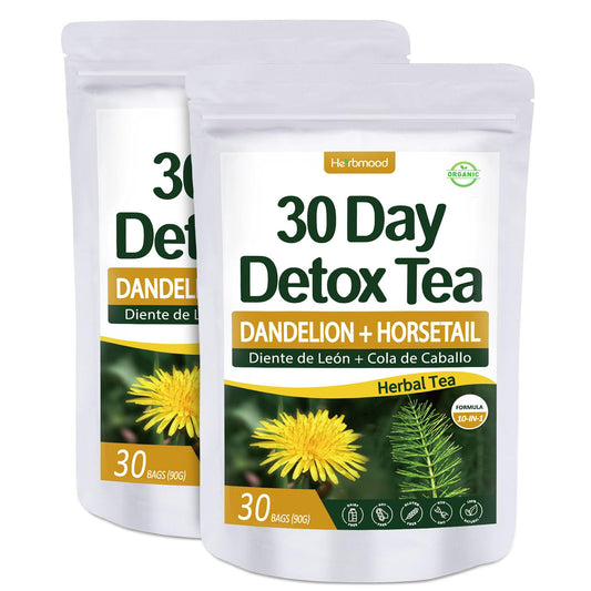 Te de Diente de Leon 30 Day Cleanse Dandelion Tea, Herbmood Natural Herbs Tea Bags para Perder Peso, 30Count (Pack of 2)