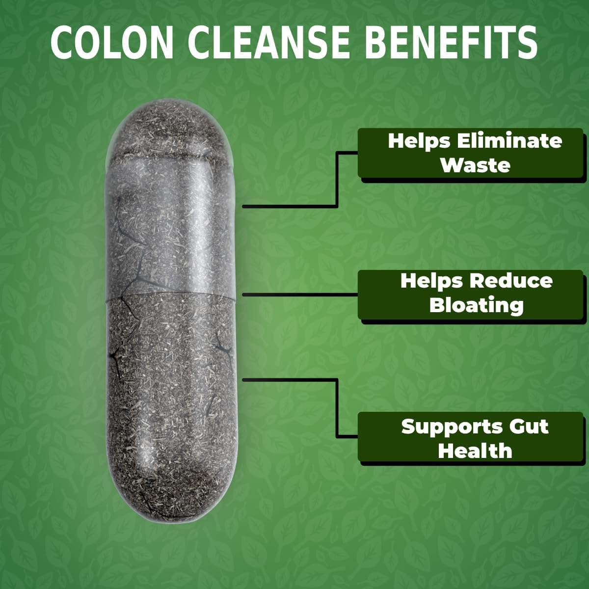Power Natures Colon and Gut Cleanse - 15 Day Cleanse - Advanced Colon and Gut Cleanse - Colon and Gut Support - Advanced Colon and Gut Support - for Both Women & Men - 60 Capsules