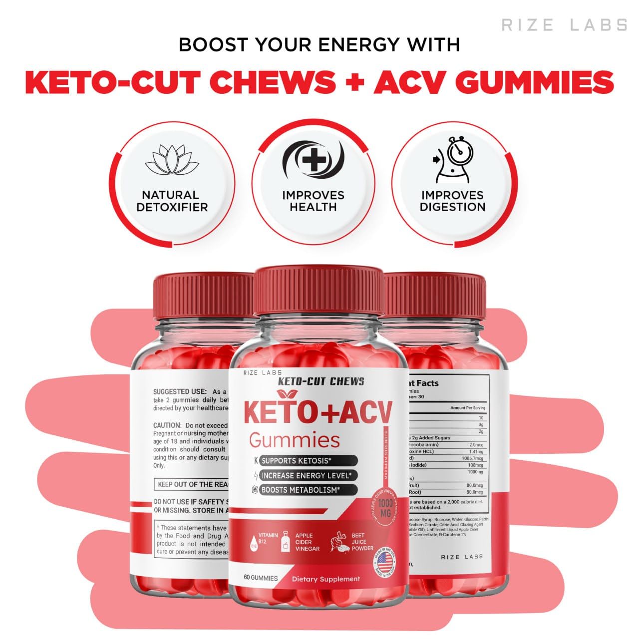 (2 Pack) Keto-Cut Chews ACV Gummies - Keto-Cut Chews Premium Keto ACV for Advanced Weight Loss, Keto + ACV Gummy, Keto Cut Chews Maximum Strength Supplement, KetoCut Chews Reviews (120 Gummies)