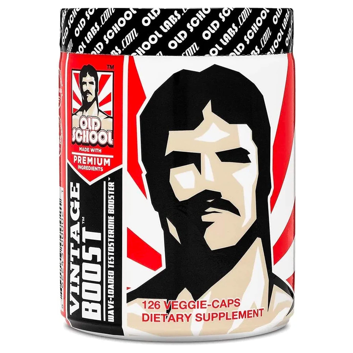 Vintage Boost - Testosterone Booster for Men with Natural Ingredients - Maca Root - Shilajit - Tribulus Terrestris - Boosts Vitality, Builds Muscle & Increases Muscle Hardness - 126 Veggie Caps