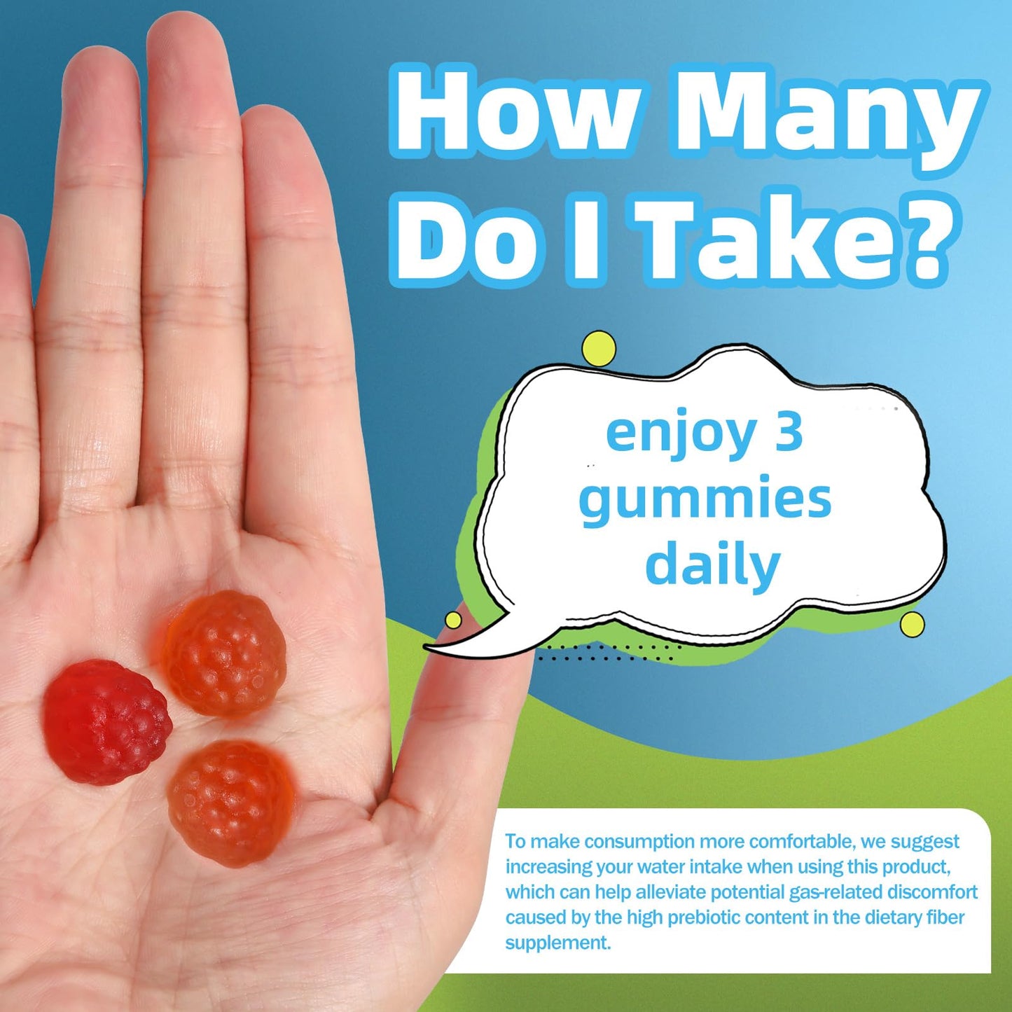 AFXMATE Fiber Supplement Gummies for Adult, 7 g Fiber Sugar Free Vegan & Gluten Free - Digestive Health, Regularity Support 120 Count