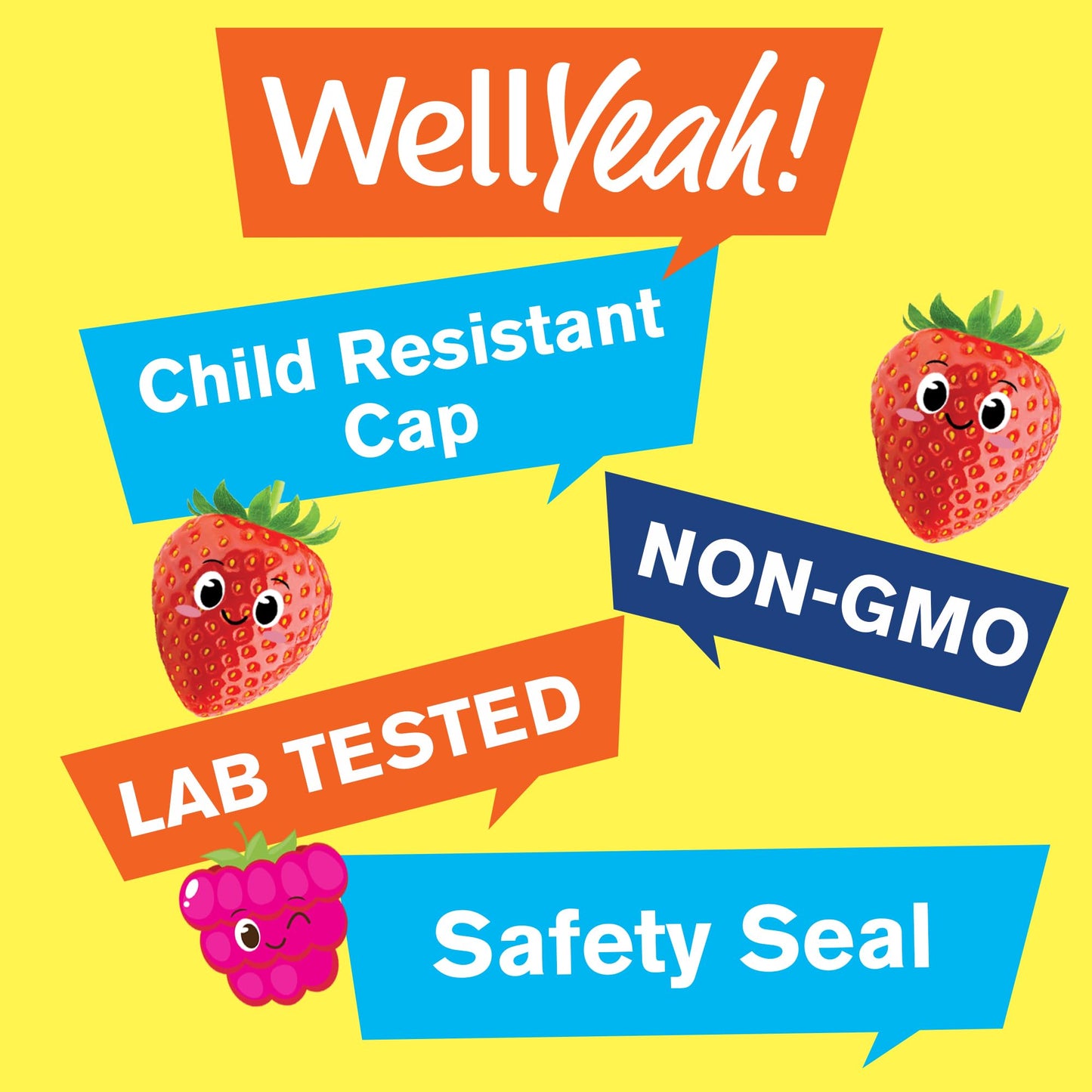 WellYeah Sugar Free Fiber Gummies for Kids (4g)| Digestive Supprt |Prebiotic Fiber Supplement | 60 Count