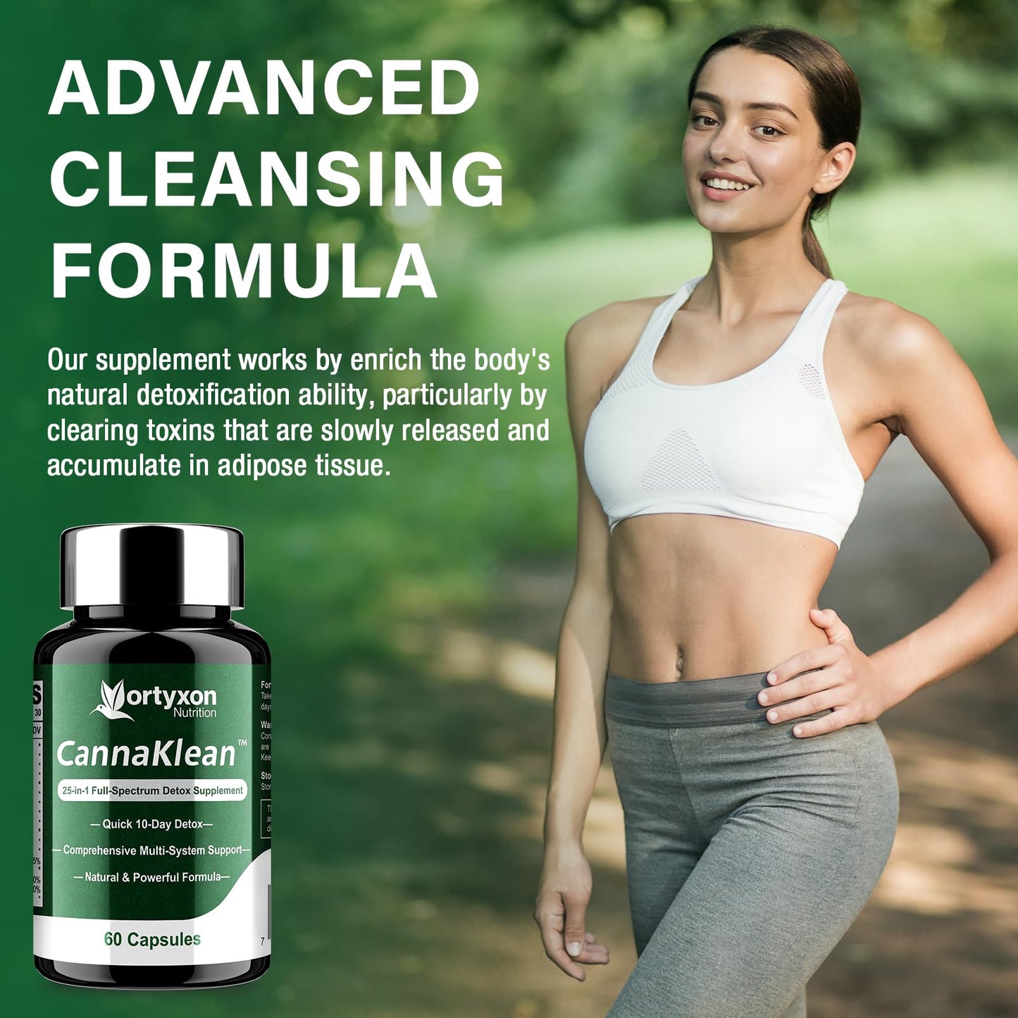 Vortyxon 25-in-ONE CannaKlean & Detox Capsules - Natural Detox Cleanse, Natural Herbal Formula for Body Purification, Kidney & Liver (60 Capsules) -1 Pack