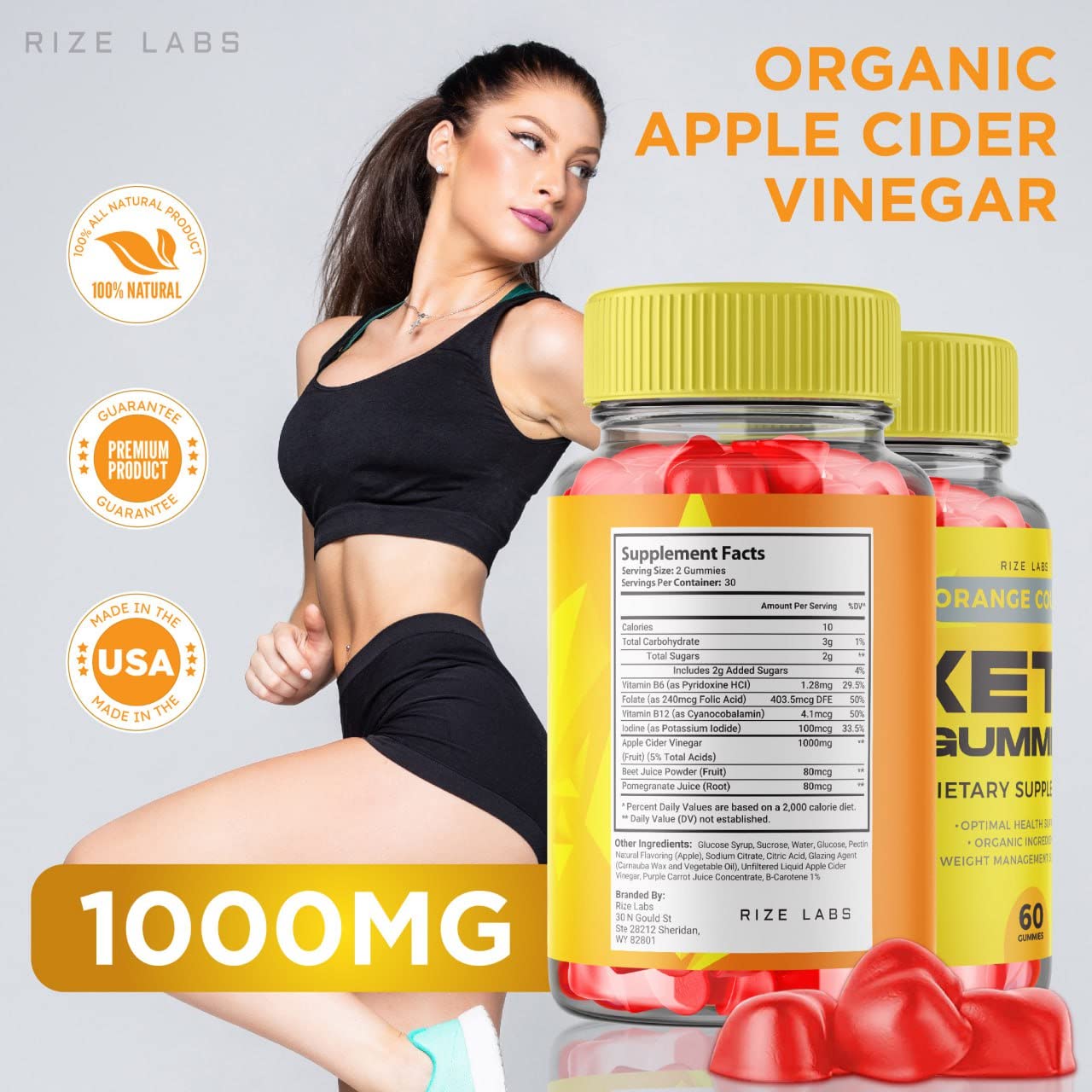 (3 Pack) Orange County Keto Gummies - Orange County ACV Keto Gummies for Weight Loss Management Support avc Advanced Formula Apple Cider Vinegar Plus Keto+ACV Jujubes Gomitas (180 Gummies)