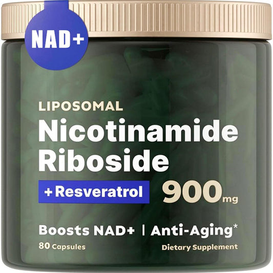 Renyqatt NAD+ Supplement - Liposomal Nicotinamide Riboside - Supplement for Anti-Aging, Energy, Focus - 80 Capsules（1B）