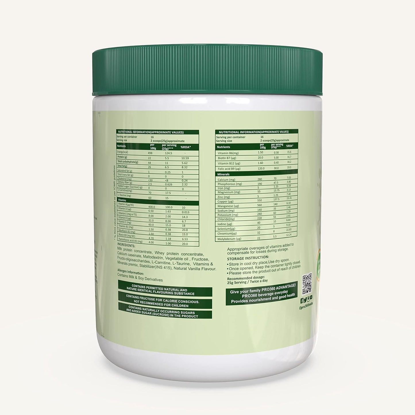Dialysis Care Nutritional Supplement Powder - High Protein Formula Enriched with L-Taurine, L-Carnitine for Renal Health - No Added Sugar, Vanilla Flavour