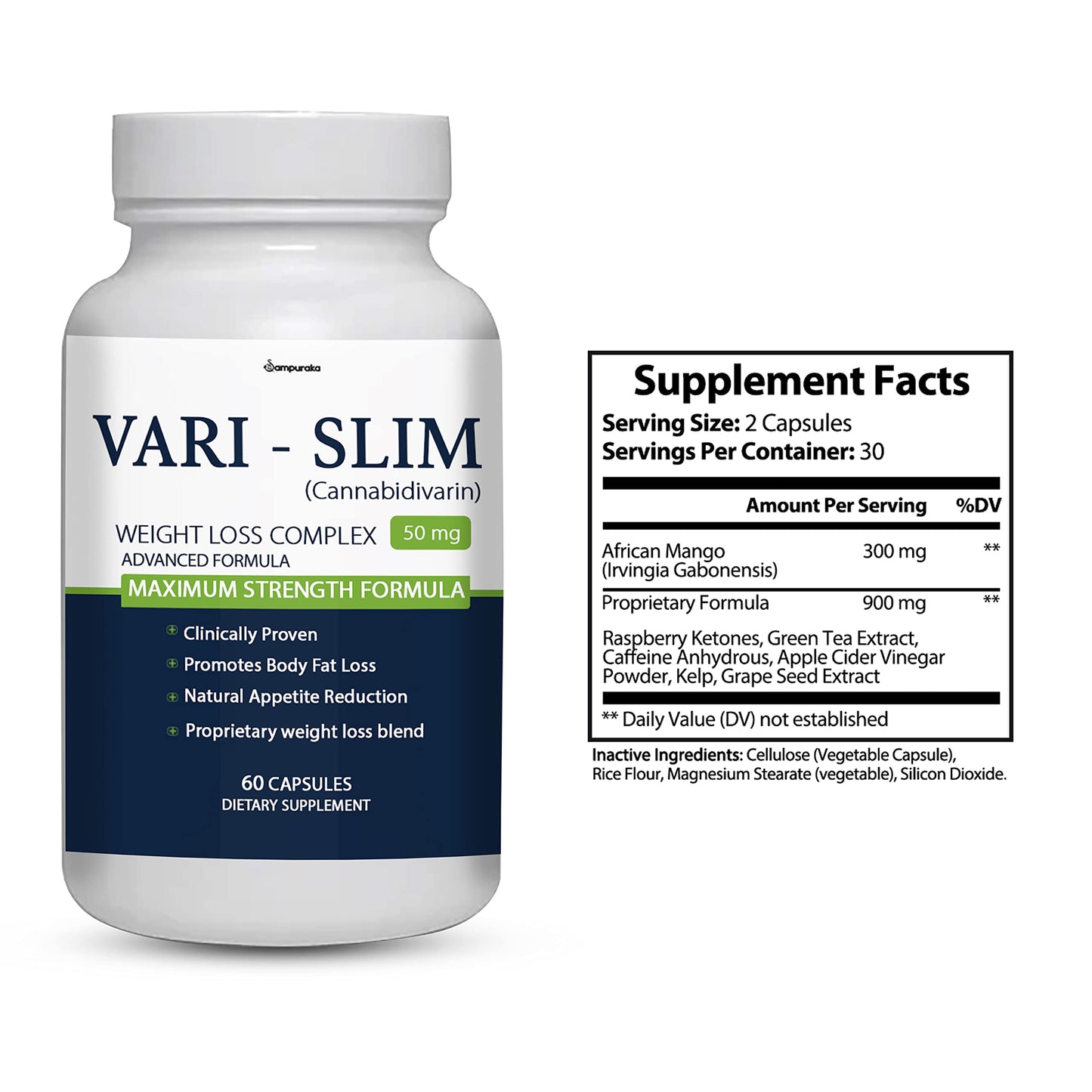Sampuraka Vari-Slim Advance New Formula 1 Pack - 30 Days Supply