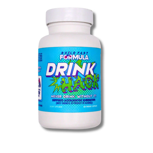 BFF Build Fast Formula DRINKHACK™ Supports Acetaldehyde Elimination - Pantesin Pantethine, Panax Ginseng, B Vitamins - 30 Servings